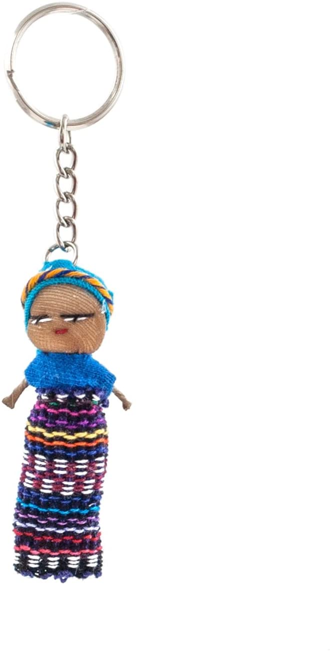 Windhorse Worry Doll Keychain, Multicoloured, 4x8x1cm, Handmade Worry Doll Design, Unisex-Kids - Image 2