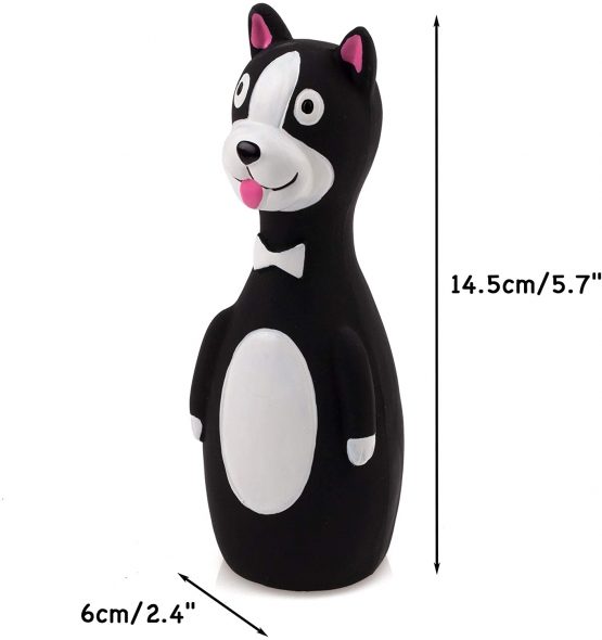 CHIWAVA 3 Pack 5.7 Inch Squeaky Latex Dog Toys Standing Stick Dog Dog Toy Puppy Fetch Interactive Play for Small Dogs - Image 3