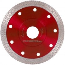 Diamond Saw Blade Cutting Disc 115mm/4.5in Super Thin Turbo Disk for Angle Grinder Cutting Porcelain Tiles Granite Marble Ceramics Red