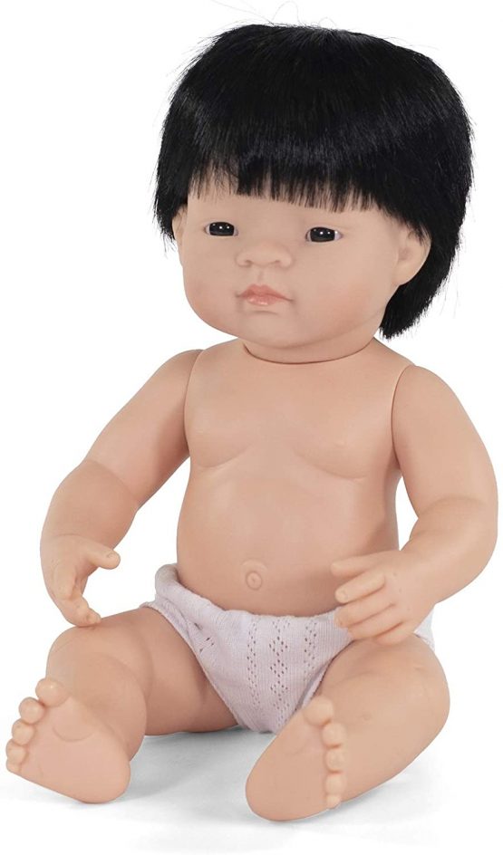 Miniland Miniland31055 Baby Doll Asian Boy W/O Underwear, Multi-Color