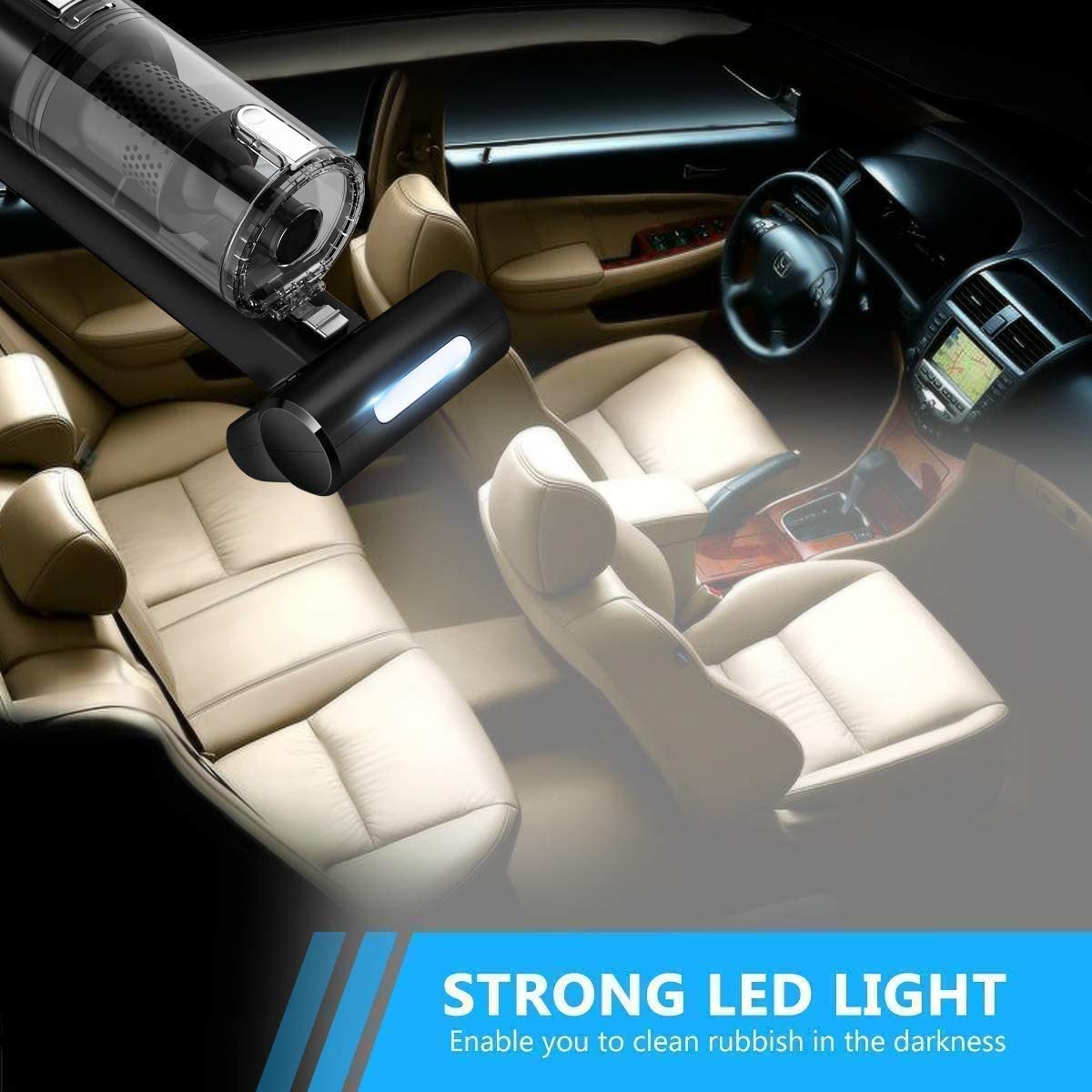 Foxnovo Car Vacuum Cleaner, 6000PA Strong Suction Portable Vacuum