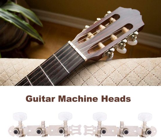 Guitar Machine Heads, Classical Guitar Tuning Peg Tuner Silver - Image 3