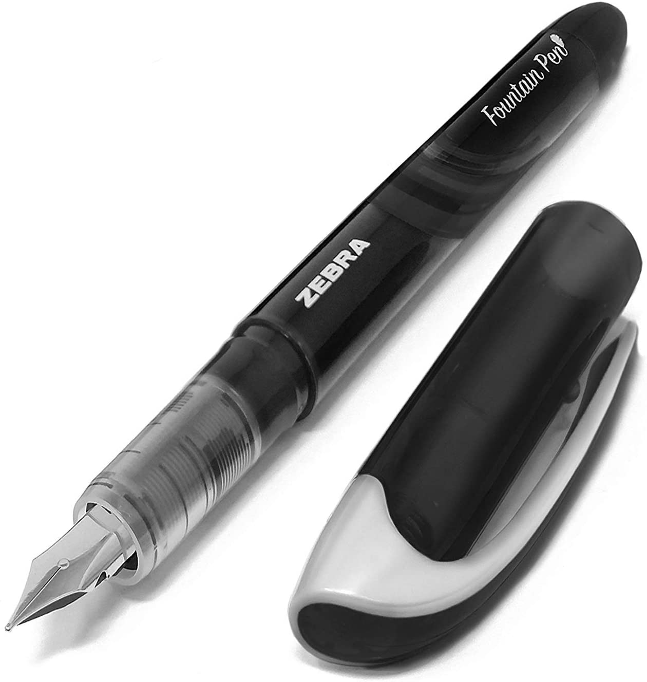Zebra Fuente - Disposable Fountain Pen - One of Each Coloured Ink - Pack of 7, Black,Blue,Green,Purple, 1 count (Pack of 7) - Image 2