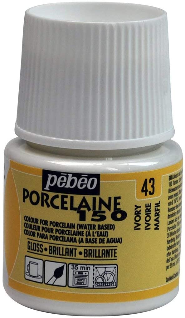 Pebeo 024-043 Porcelaine 150 Paint, 45 ml, Ivory, 45 ml (Pack of 1)