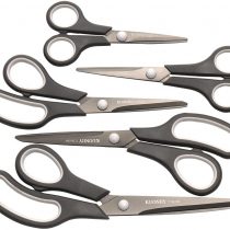 KUONIIY Scissors Ultra Sharp Titanium Blades Soft Comfort-Grip Handles Multi-Purpose Scissors Set of 5