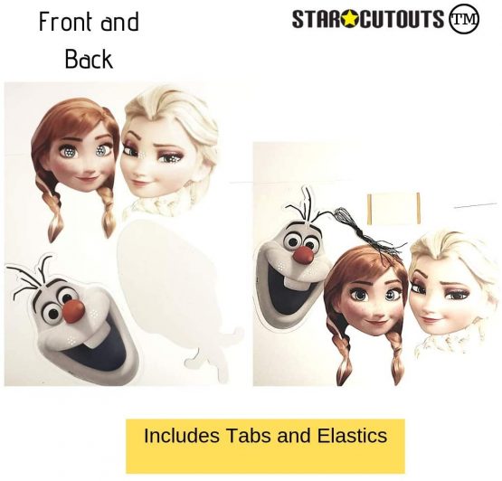 STAR CUTOUTS SMP405 Official Anna Olaf Elsa Six Pack Masks Perfect for Fans, Party Bags and Frozen Decorations, Multicolour - Image 3