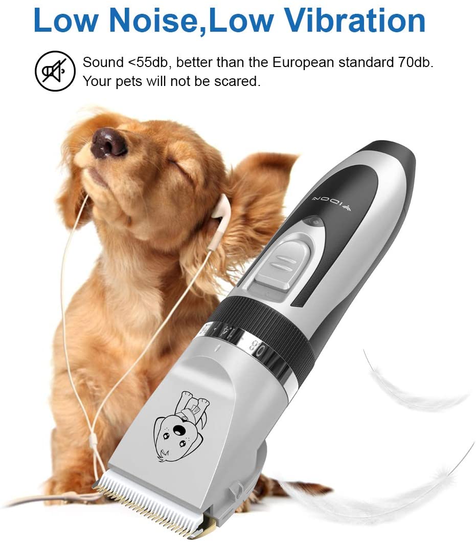 YIDON Dog Clippers, Cordless Dog Grooming Clippers Low Noise,Quiet