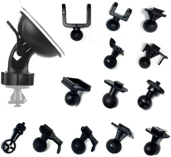 ShipeeKin Car Suction Cup Dash Cam Mount for Vehicle Video Recorder on Windshield & Dash Board with 13 Joints for Driving Camcorder GPS