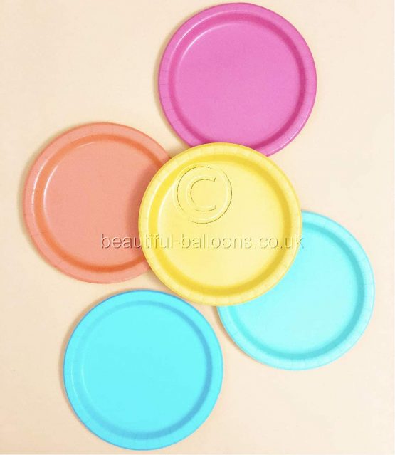 Beautiful Balloons Pastel Rainbow Party Kit - Cups, Napkins and Plates! complete kit - Image 2