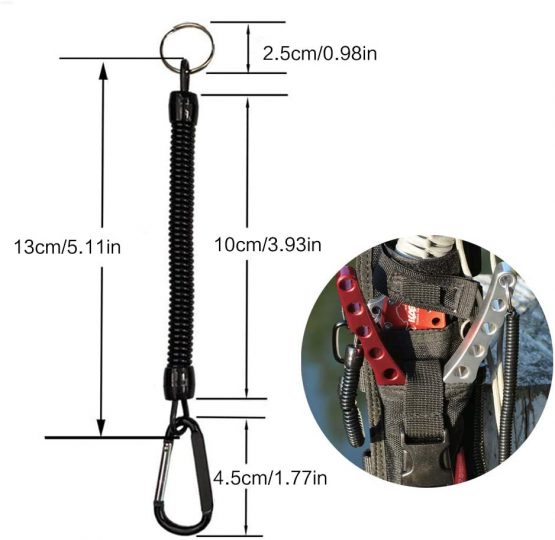 SwirlColor Stretchy Keyring 9PCS, Spiral Keychain Elastic Convenient Multifunctional Retractable Carabiner Plastic Lanyard for Keys Phone Backpack Small Devices Hiking Climbing Cycling Fishing - Image 4