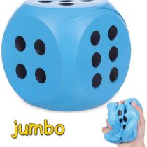 Anboor Squishies Dice Jumbo Slow Rising Scented Super Soft Squeeze Squishy Toys Stress Relief Gift Collection (Blue, 9.5cm)