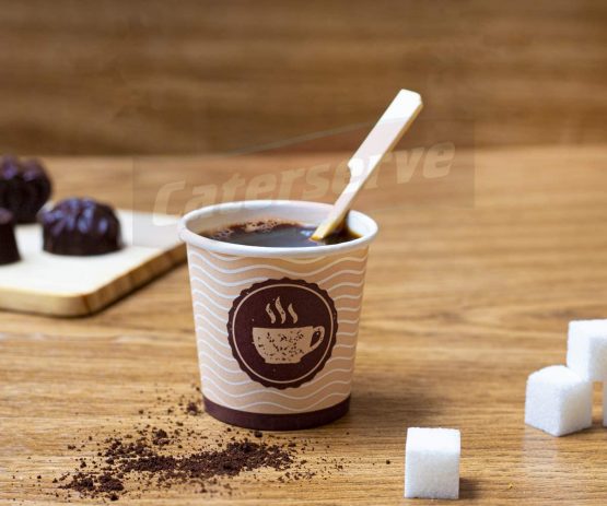 Disposable Paper Hot Coffee Tea Drinking Espresso Cups 4oz - 118ml (100 Pack) - Image 2