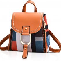 NICOLE&DORIS Womens Backpack Small Backpack Crossbody Bag Handbags Backpack for Ladies Leather Rucksack Shoulder Bag Orange