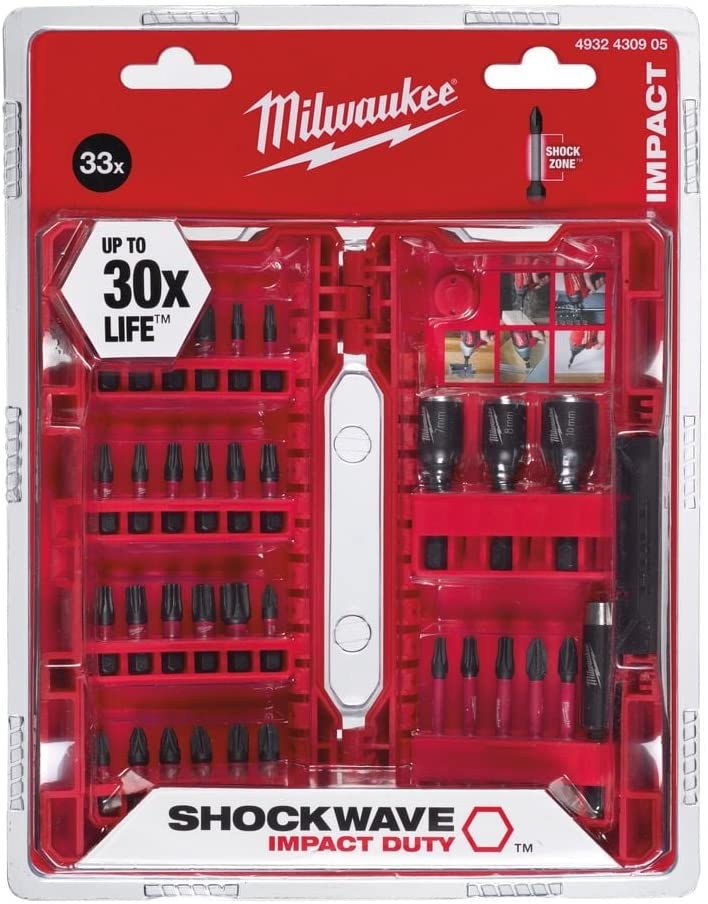 Milwaukee 4932430905 Shockwave Impact Bits and Nut Drivers Set (33 Piece), Red, Variety Pack - Image 3