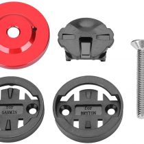 Bike Stem Odometer Holder, Mountain Road Bike Computer Holder Stem Top Cap Stopwatch GPS Speedometer Mount (Red)