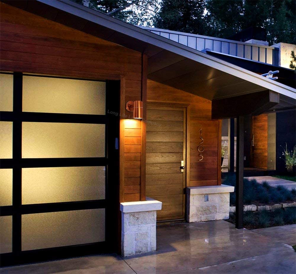 Long Life Lamp Company Modern Outdoor Wall Light Copper Finish IP65 ZLC098C - Image 4
