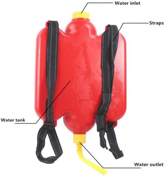 XICHEN® Firefighter Backpack Water Gun Toys Large amount of water Long range Red Summer Fun - Image 3