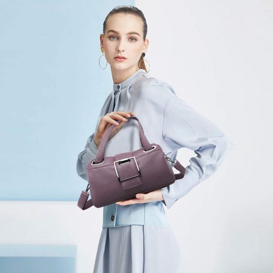 NICOLE & DORIS Women Handbags Handbags for Ladies Fashion Handbag Crossbody Bags Women Retro Handbag PU Leather Purple - Image 2