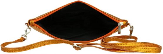 Girly Handbags Italian Snake Skin Metallic Leather Clutch Bag - Image 4