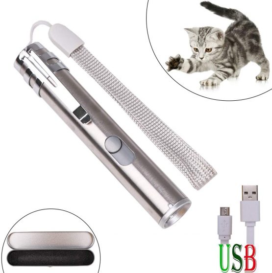 Makerfire 2 in 1 Cat Interactive Toy Dog Cat Catch Exercise Chaser Toy Pet Scratching Training Tool with USB Cable - Image 2