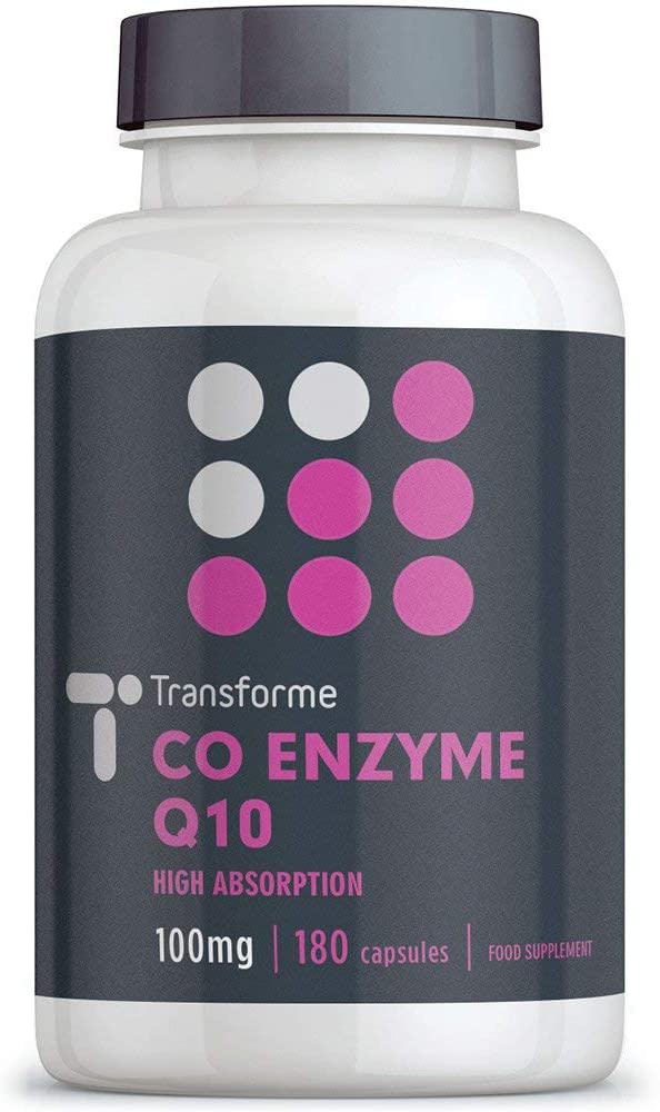 Transforme CoQ10 100mg 180 Capsules, High Absorption High Strength Coenzyme Q10 Liquid Softgels, 6 Months Supply