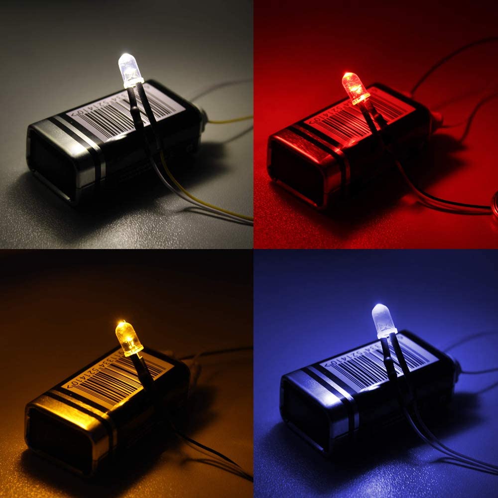 YIXISI 100 PCS 5mm LED Diodes Light 5 Color (Each Color 20 PCS) Ultra Bright 12V 20cm Pre Wired, LED Diodes Light - Image 3