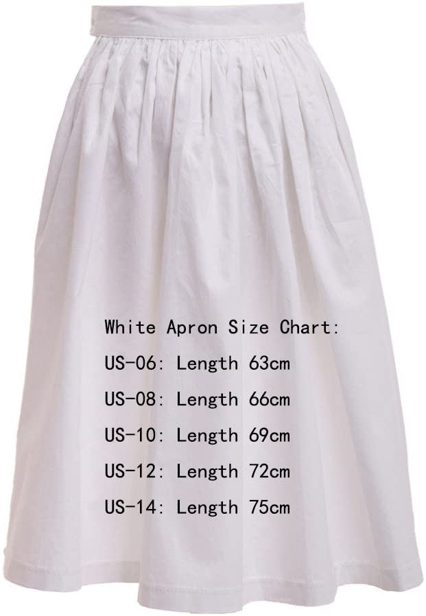 GRACEART Puritan Costume Pilgrim Fancy Dress 99.99% Cotton, White, XXL - Image 3