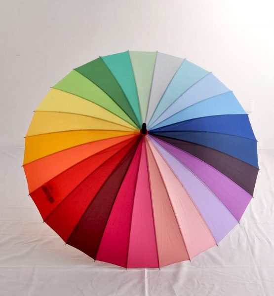 Everyday Rainbow Umbrella, Closed Length 80 cm Open Diameter 105 cm, Rainbow - Image 2