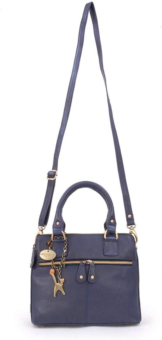 Catwalk Collection Handbags - Vintage Leather Handbag - Shoulder Bag/Cross Body Bag - Includes Shoulder Strap - Fits Kindle Fire - VICKY - Image 3