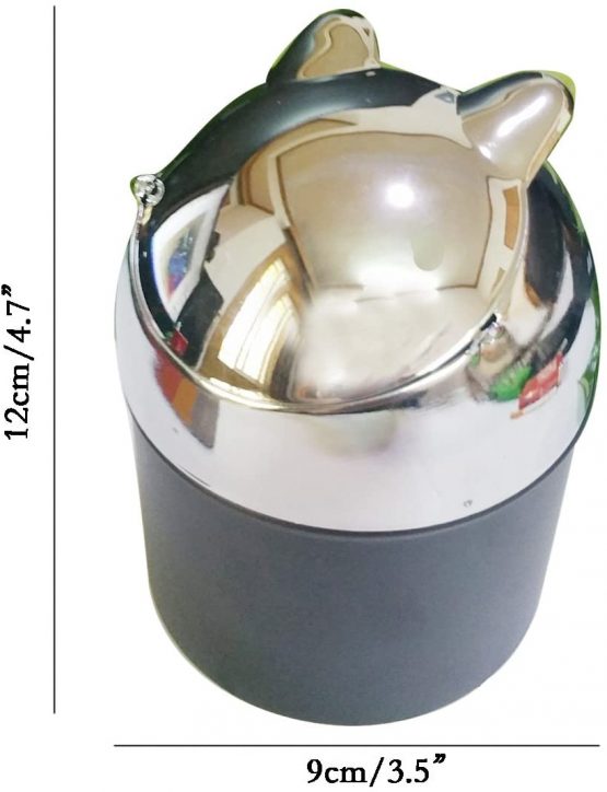 Coralpearl Smokeless Metal Steel Ashtrays for Cigarettes Cigars with Covered Stainless Push Down Flip Top Lid Portable Windproof Ash Tray Bucket for Home Tabletop,Patio,Sand,Car,Auto,Outdoor,Indoor - Image 2