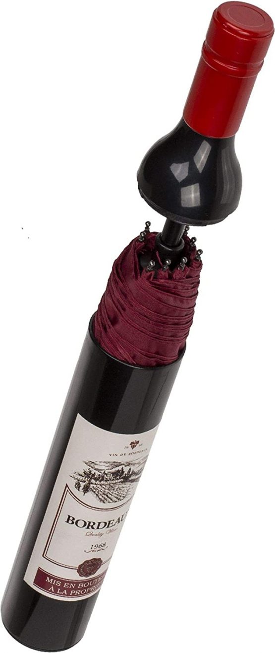 Out of the blue Pocket Umbrella, Wine Bottle, Dark Red, D: 90 cm - Image 4