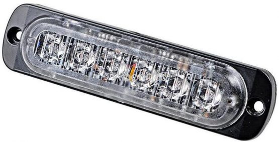 Ricoy 6 LED 18W Amber Ultra Slim Underbody Emergency Hazard Strobe Warning Grille Working Light Bar for 12V - 24V Car Vehicle, Safety Flashing Beacon For Boat SUV Trailer Caravan (Pack of 4) - Image 4
