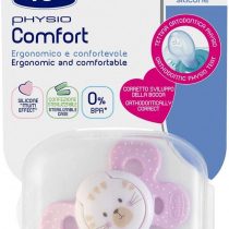 Chicco 00074913110000 Comfort Girl Soother, Silicone, Pink, 6-16 Months, [Assorted Models]