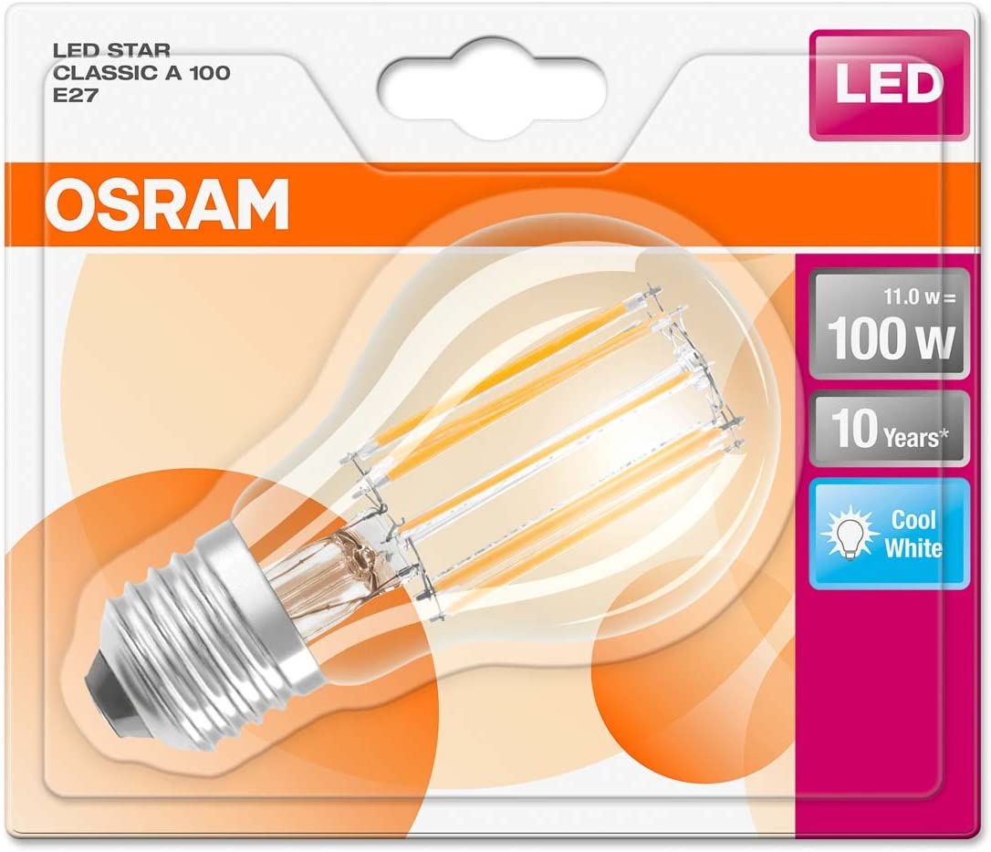 Osram LED Lamp Base: E27/Cool White/4000 K/11 W LED Retrofit Classic A Replacement for 100 Watt Bulb, 1 Stück (1er Pack) - Image 3