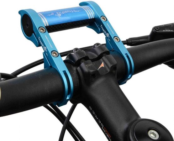 TrustFire HE01 Bicycle Mount Cycling Handlebar Mount Cycling Accessories Extender Holder for Bike Light, Flashlight, Stopwatch GPS Devices Sports Camera or Smartphones - Black Blue and Red - Image 4