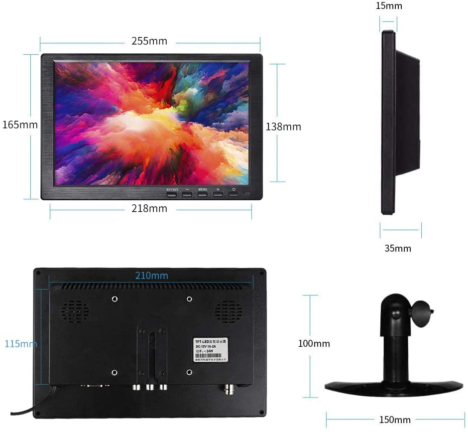 10.1 Inch Touchscreen Portable Monitor Kenowa IPS HD 1280×800 Small ...