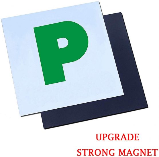 SMALUCK Fully Magnetic Green P Plates 3 Pack, Upgraded Extra Strong Stick On P Sticker for Car - Image 2