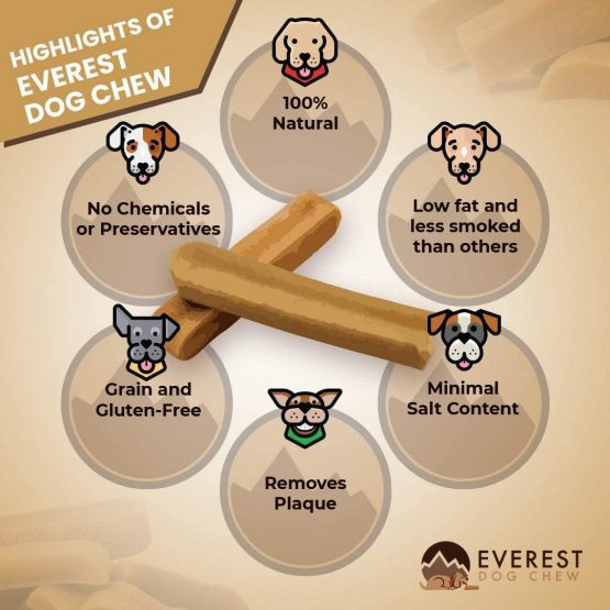 Everest Dog Chew 3 Piece Yak Chew for Dogs (Small Dogs), 100 grams yak milk dog chew, Original Authentic Himalayan Yak Chew - Image 4