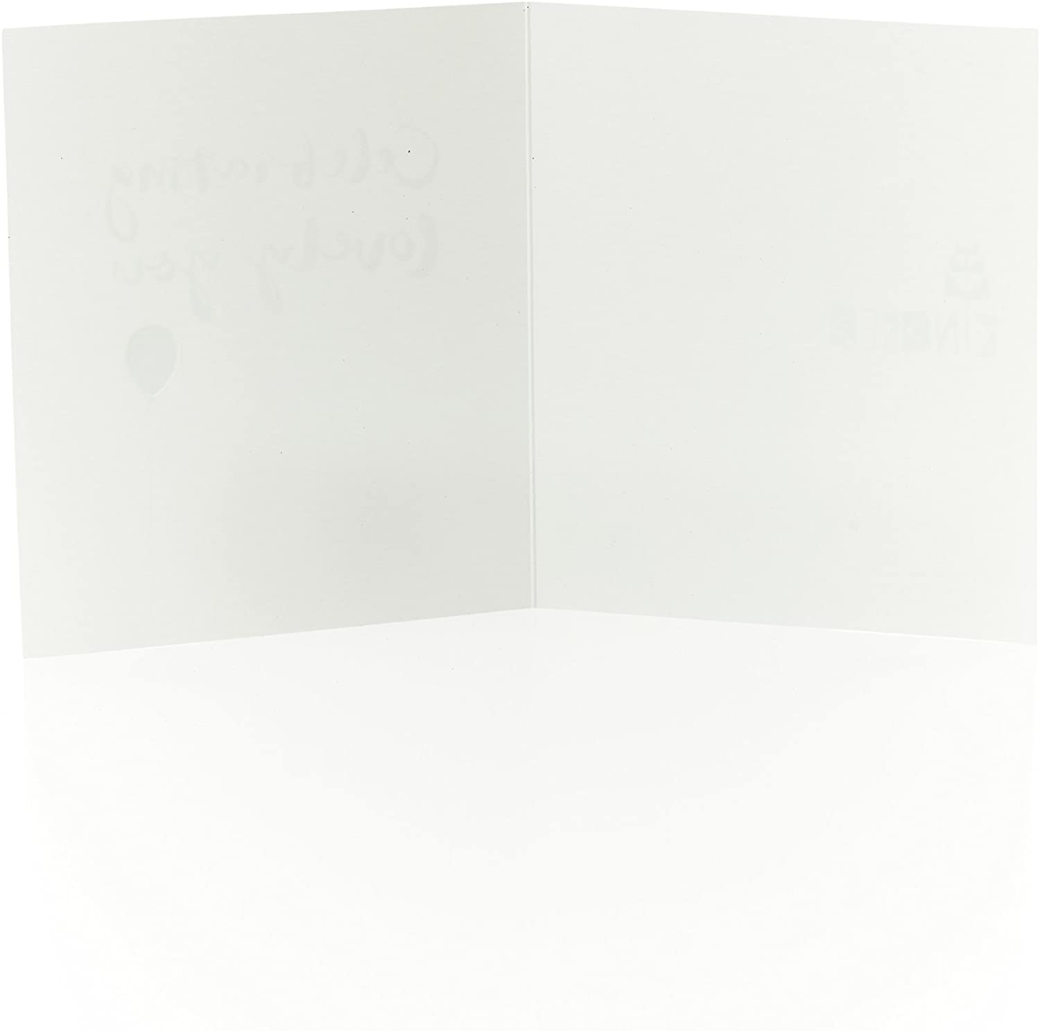 UK Greetings Blank Card (538139) - Celebrating Lovely You - Gold Balloon, 137 mm x 159 mm - Image 2