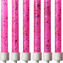 Pink Glitter Candles