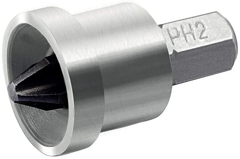 STANLEY Drywall Screw Adaptor Phillips PH2 Suitable for 3/8" or 1/2" Drill, STHT0-16137, Silver a, PH2/PZ2