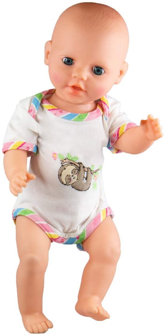 Heless 1911 Bodysuit for Dolls, Sloth Fleecy, Size 28-35 cm, Multicoloured - Image 2