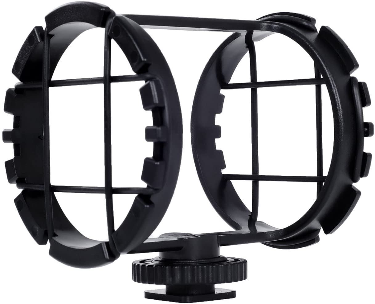 Movo SMM2 Camera Shoe Shockmount for Shotgun Microphones and Audio Recorders 25mm to 50mm in Diameter (Fits the Zoom H1)