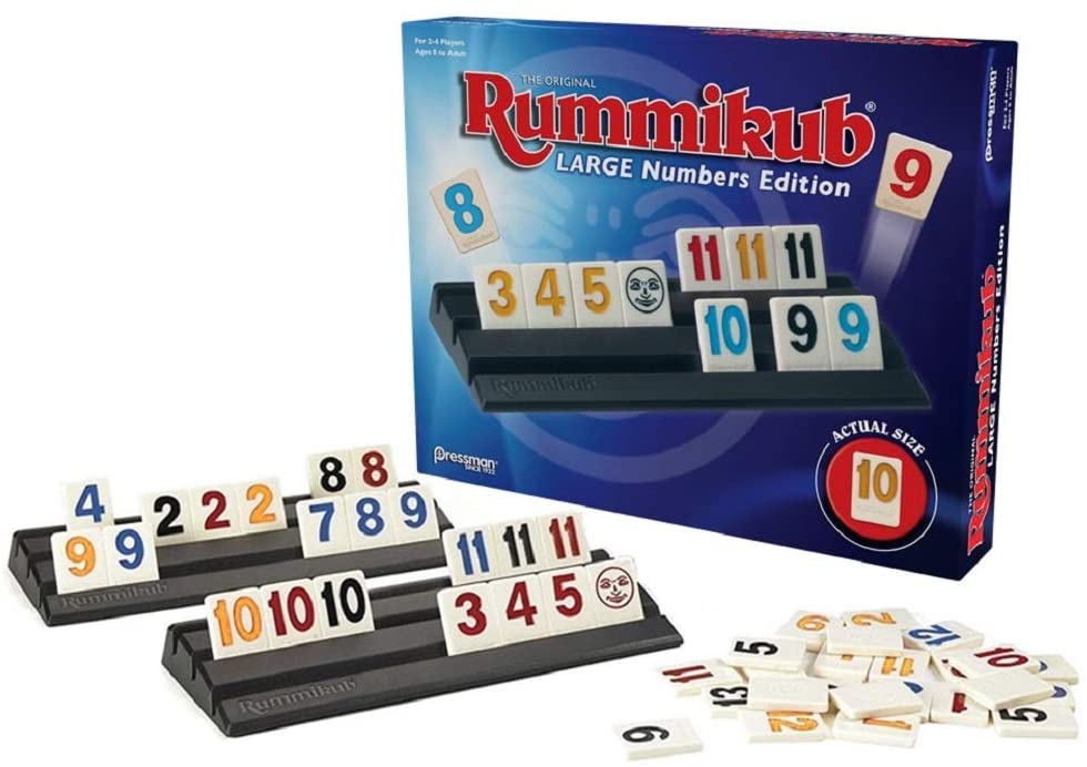 Rummikub: Large Numbers Edition, Green,orange, 2 inches x 13.25 inches x 0.1 inches - Image 2