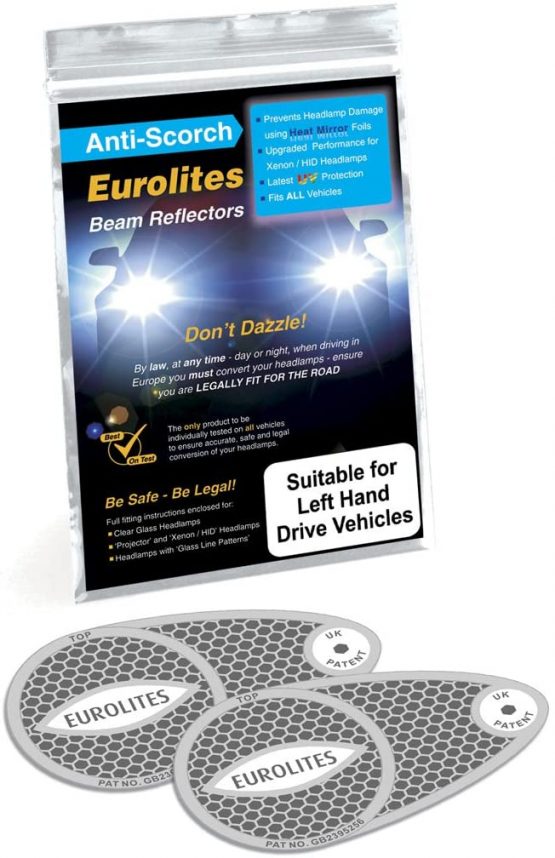 Travelspot 92230 Eurolites Headlight Beam Adapters For Left Hand Drive Vehciles Driving In UK