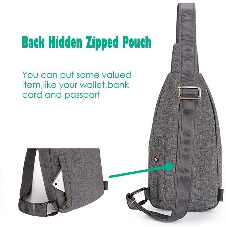 Waterfly Anti-Theft Backpack Crossbody Sling Bag Small Multipurpose Daypack for Men Women, Black - Image 2
