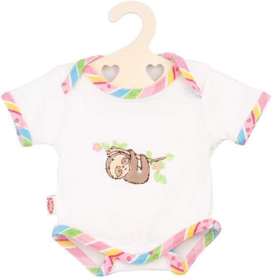 Heless 1911 Bodysuit for Dolls, Sloth Fleecy, Size 28-35 cm, Multicoloured