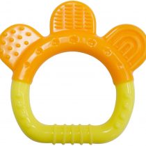 PREMYO Teething Toy for Baby Teether Silicone - Soothes Sore Gum Pain - Easy to Grab BPA Free Yellow Orange