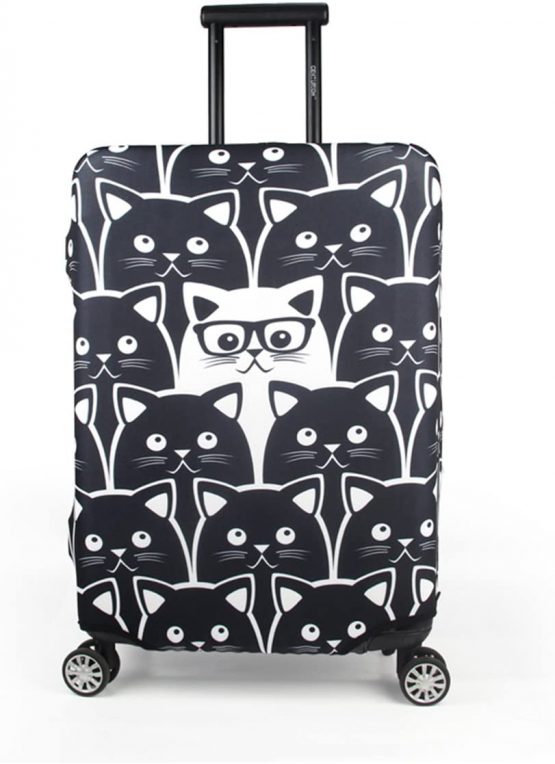 Maady's Home Travel Luggage Cover Trolley Case Protective Cover Fits 23"-32" Inch Luggage (Cat, XL (29"-32" inch Luggage))