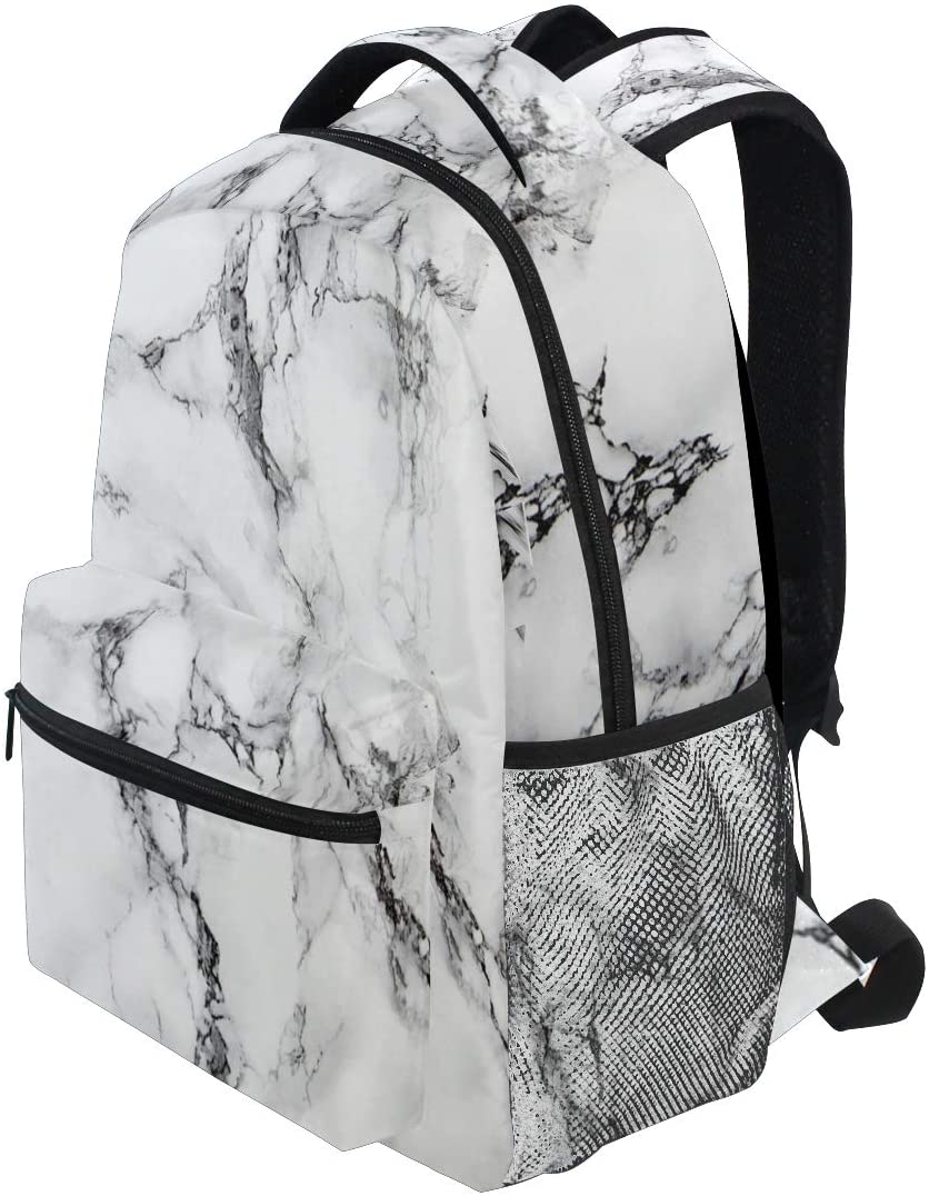 ALAZA Marble Backpacks for School Elegant Stone Bookbags for Girls Women Kids Teen Toddler Fashion Daypack Rucksack Travel Laptop Bag - Image 4
